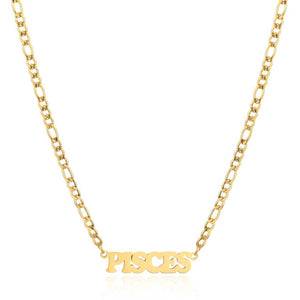 Zodiac Namplate Necklace