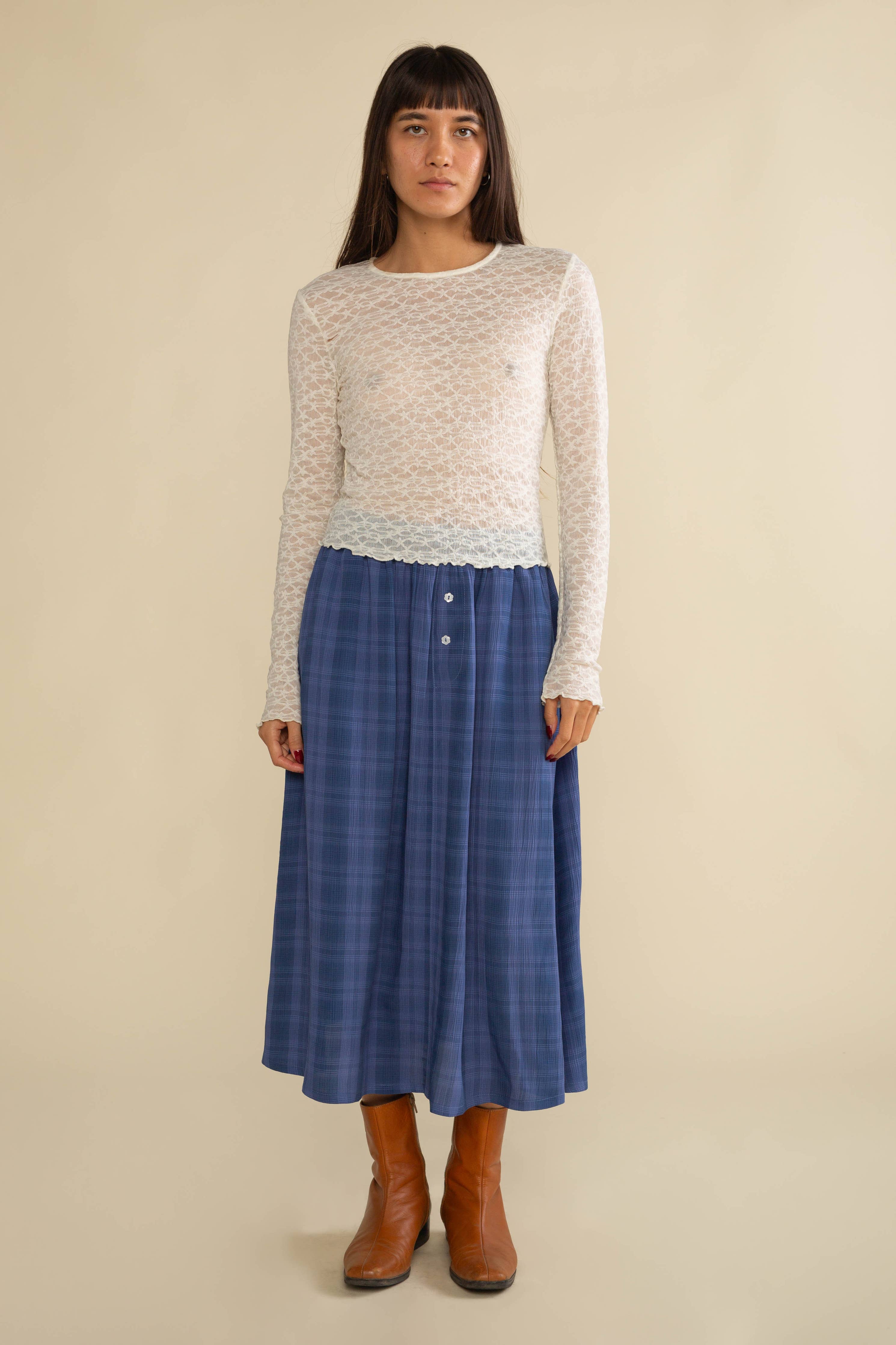 Bleu Cheese Midi Skirt