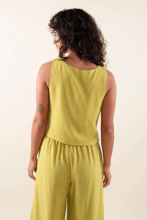 Squared Up Linen Vest Top SALE