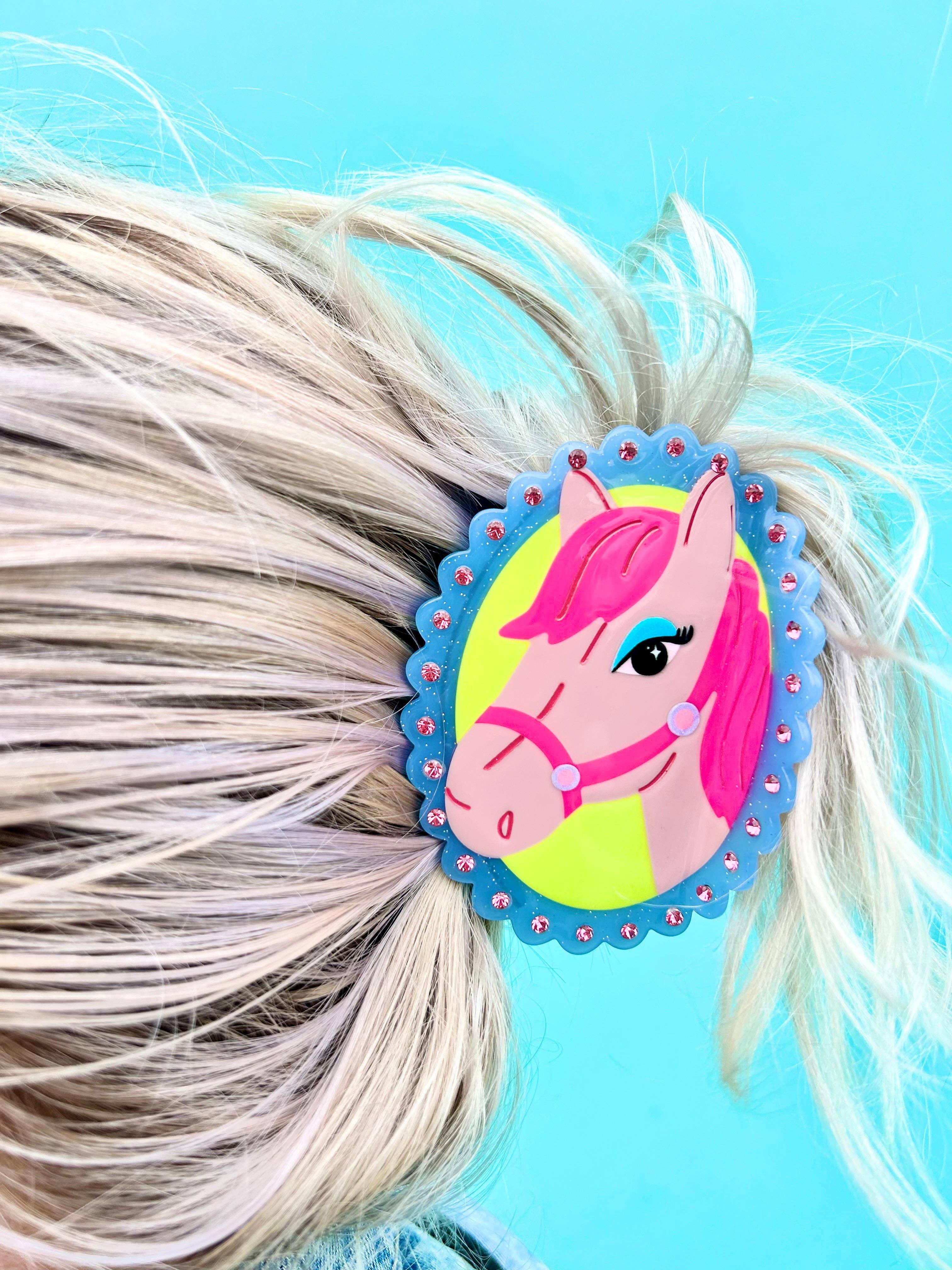 Pink Pony Hair Claw