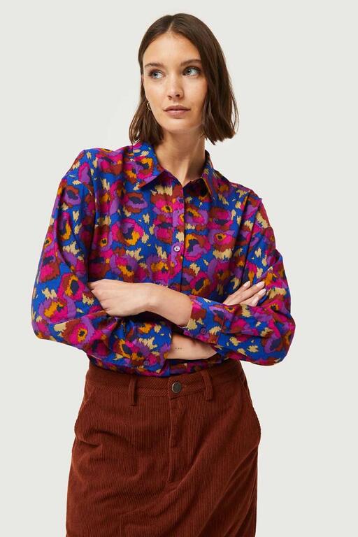 Blurry Floral Work Shirt