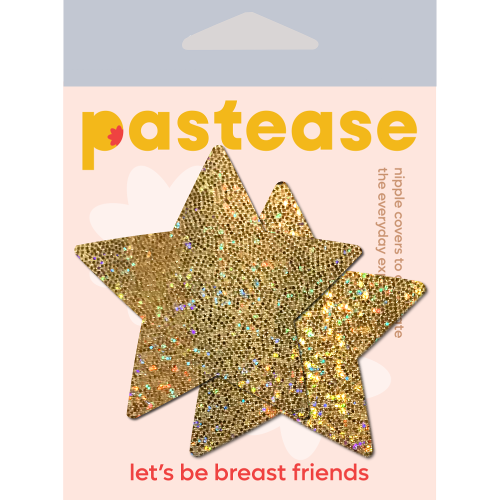 Gold Glitter Stars Pasties