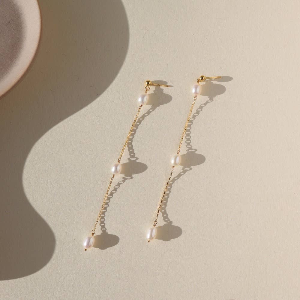 Floating Pearl Earrings