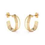 Vintage Style Cut-Out Hoop Earrings*