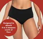 High Waisted Cotton Period Undies -Medium Flows