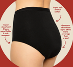 High Waisted Cotton Period Undies -Medium Flows