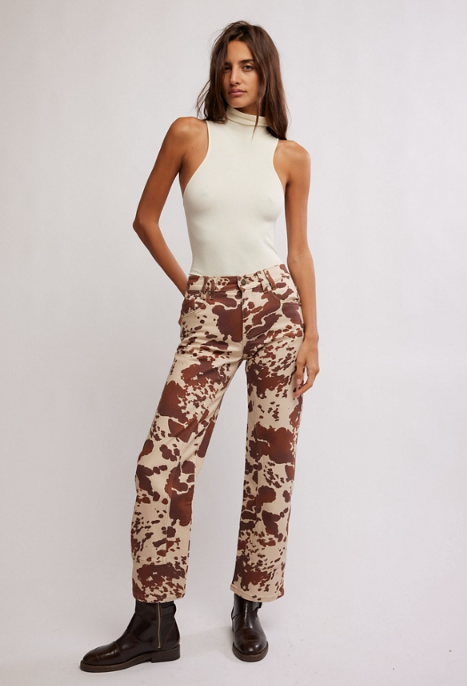 Risk Taker Mid-Rise Printed Jeans