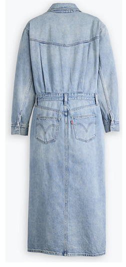 Western Denim Midi Dress