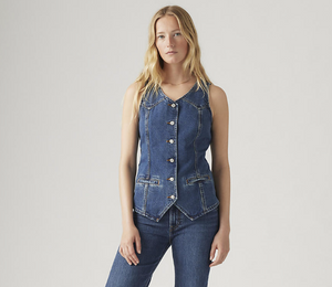 Longline Denim Vest