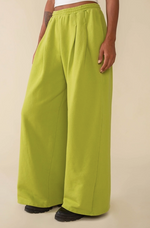 Double Pleat Wide Leg Sweatpants