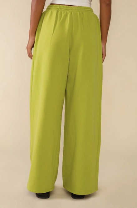 Double Pleat Wide Leg Sweatpants