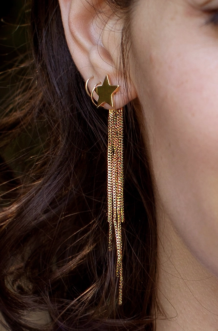 Shooting Star Layered Earring