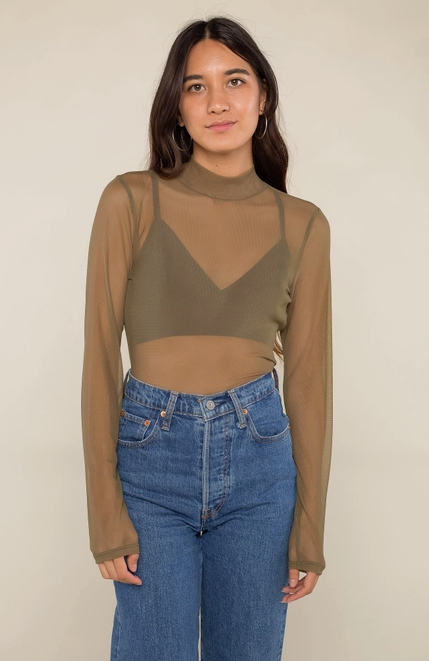 Atomic Mesh Mockneck Top