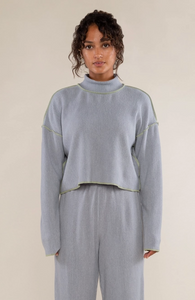 Winnie Pleated Turtleneck Top