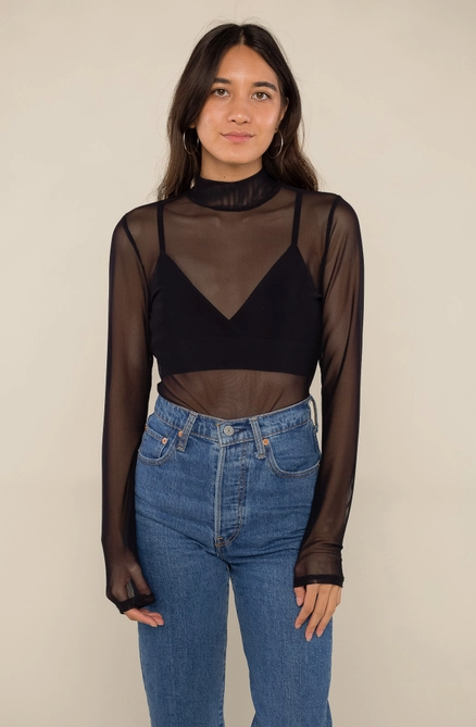 Atomic Mesh Mockneck Top