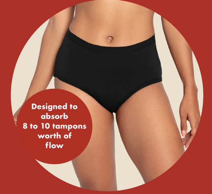 High Waisted Organic Cotton Undies-Heavy Flows