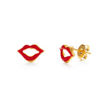 Red Lips Stud Earrings