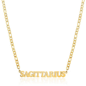 Zodiac Namplate Necklace