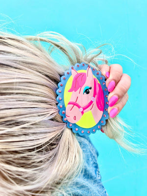 Pink Pony Hair Claw