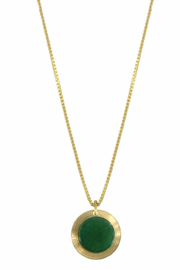 Jade Dot Pendant Necklace