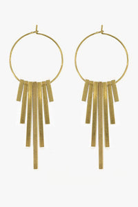 Beams Deco Hoop Earrings